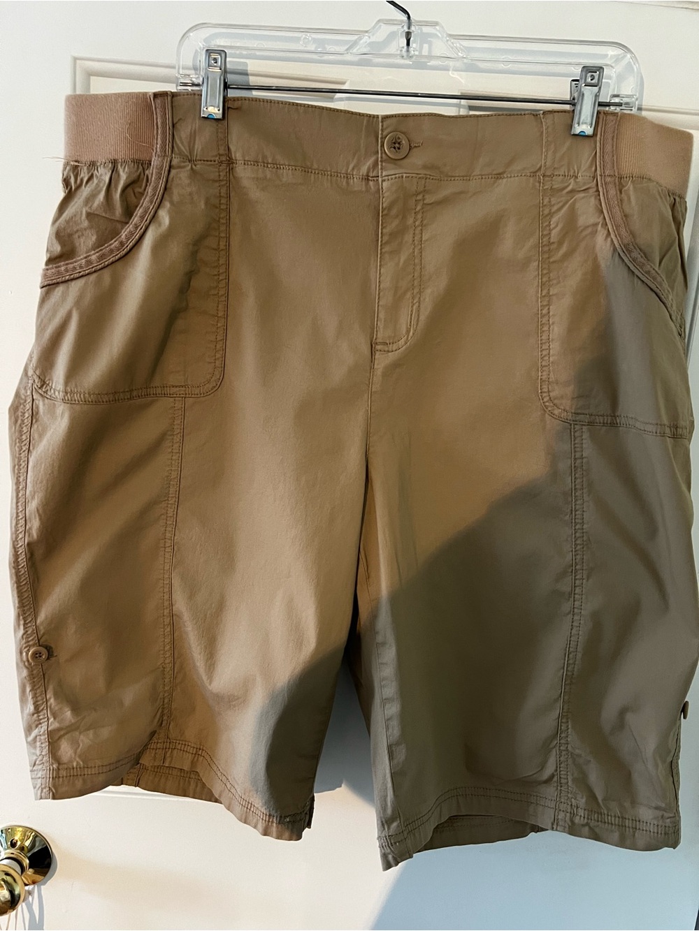 Style & Co. Tan Stretch-Waist Bermuda Shorts